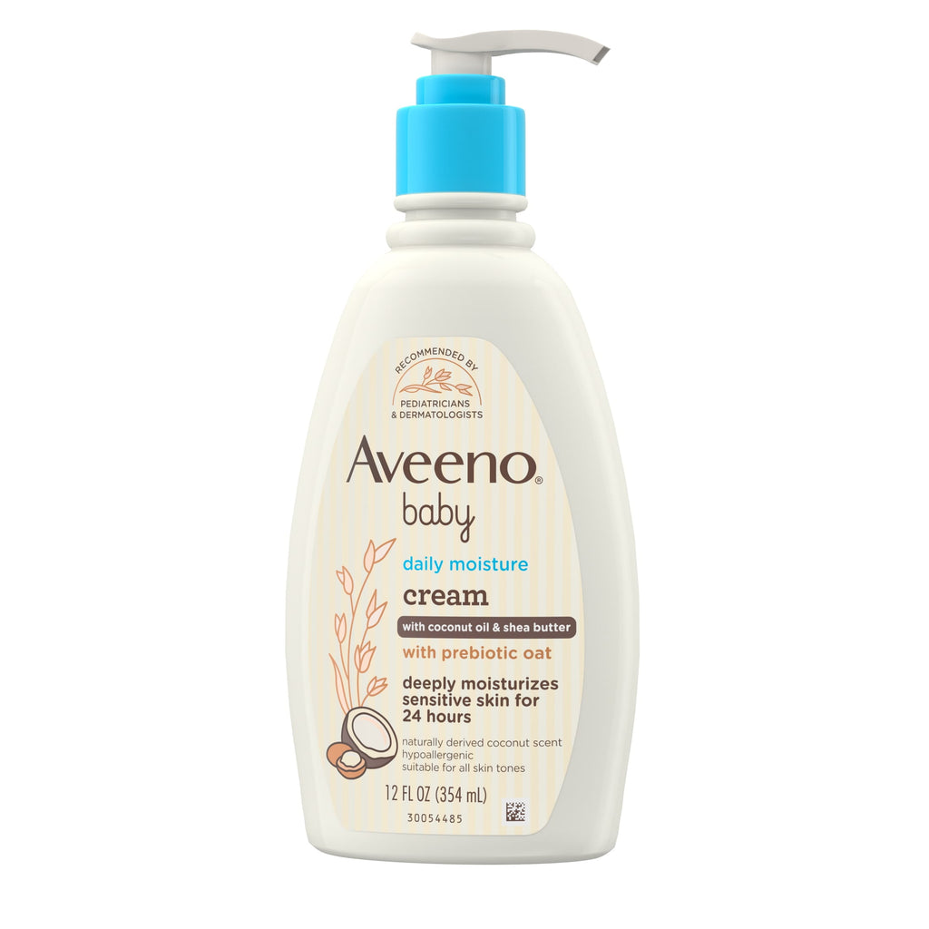 Aveeno Baby Daily Moisturizing Body Lotion Cream for Baby and Toddler with Nourishing Oat, 12 fl oz