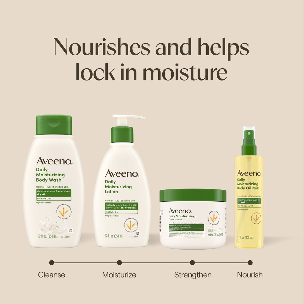 Aveeno Daily Moisturizing Body Wash for Dry + Sensitive Skin, 12 fl. oz