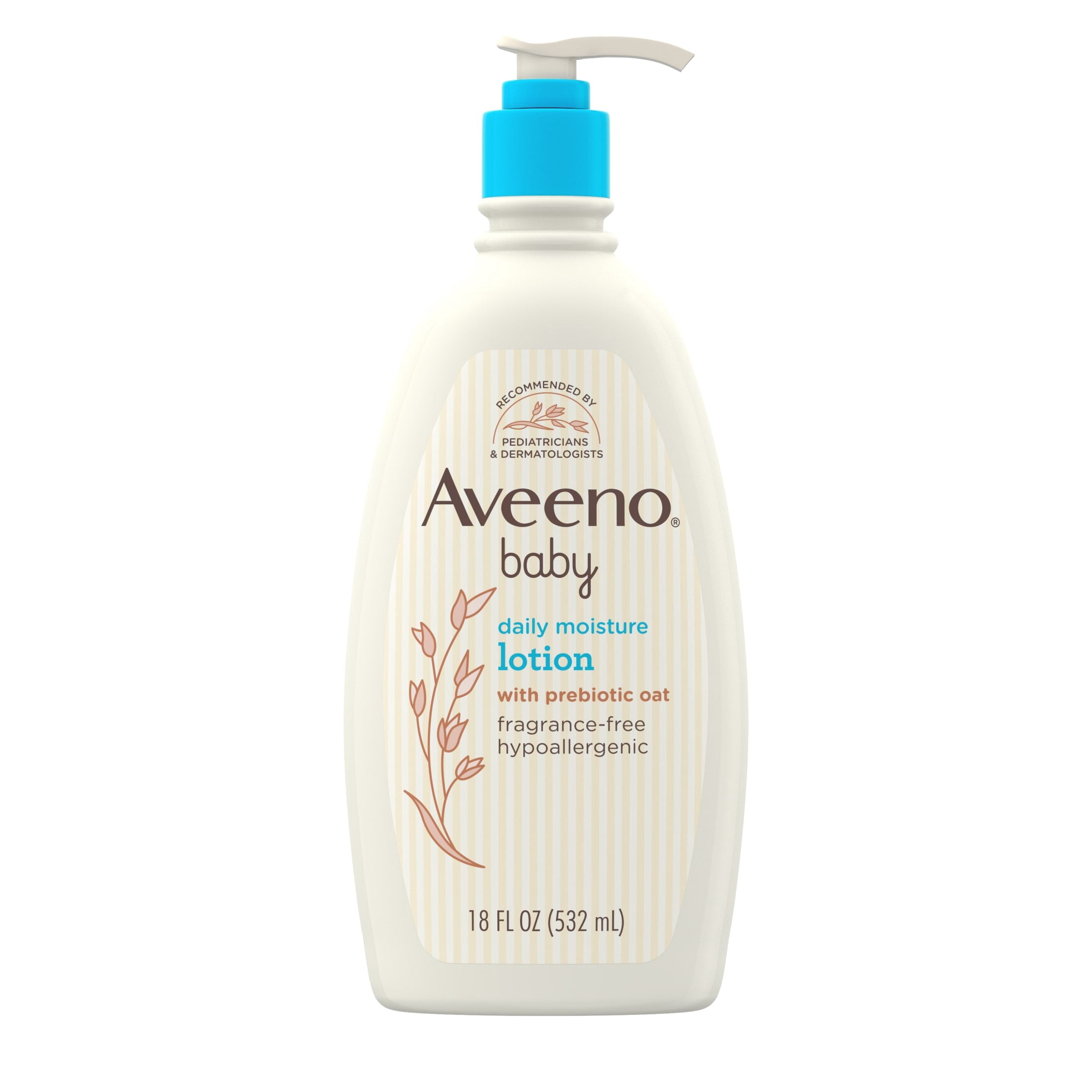 (3 pack) Aveeno Baby Daily Moisture Body Lotion, Sensitive Skin, Prebiotic Oatmeal, 18 fl. oz
