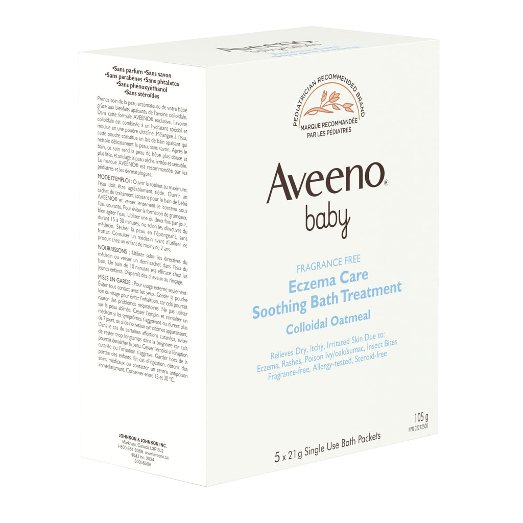 Aveeno Baby Eczema Therapy Soothing Bath Treatment, Oatmeal, 5 Count