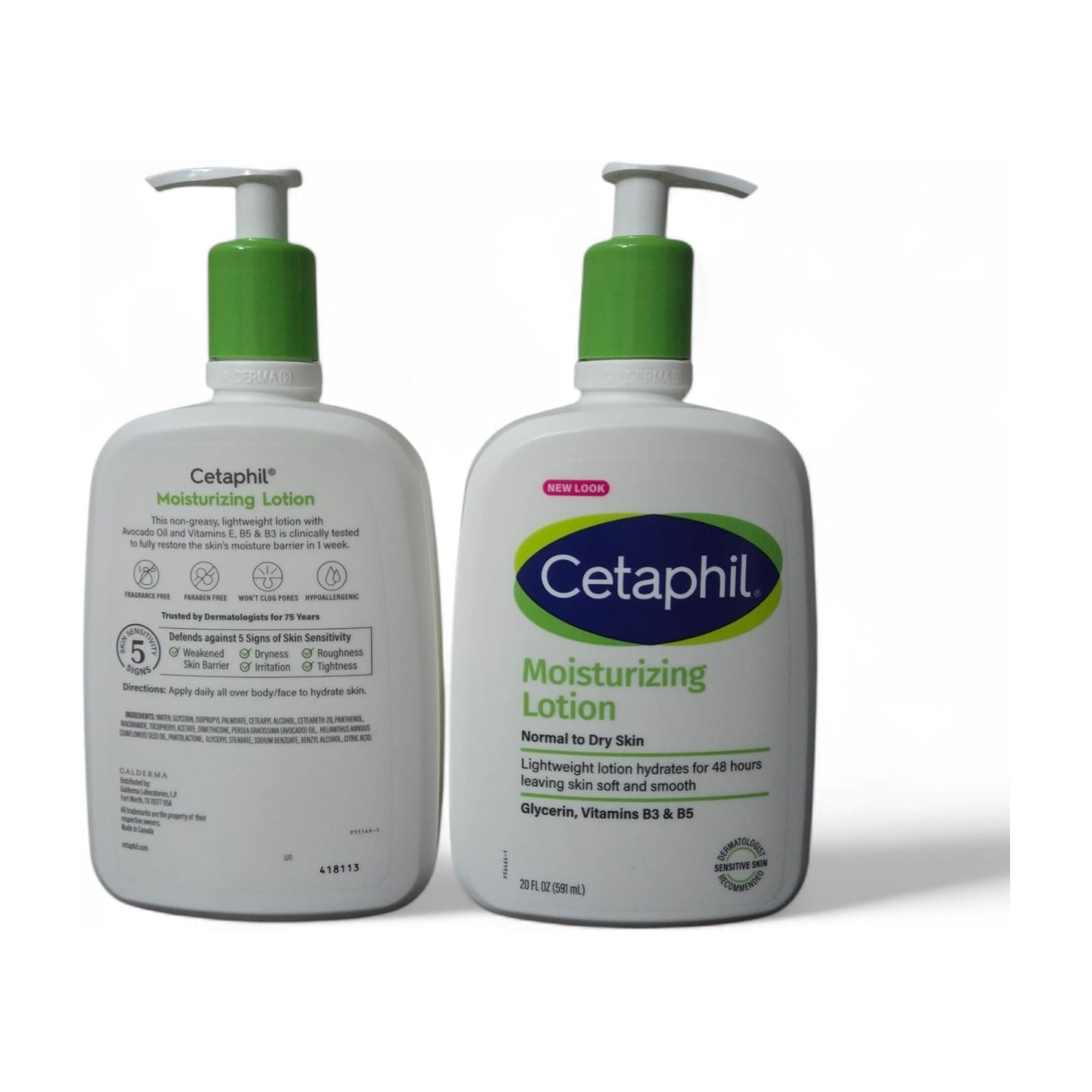 Cetaphil Moisturizing Lotion, Normal to Dry Skin, 20 fl oz, 2 Pack