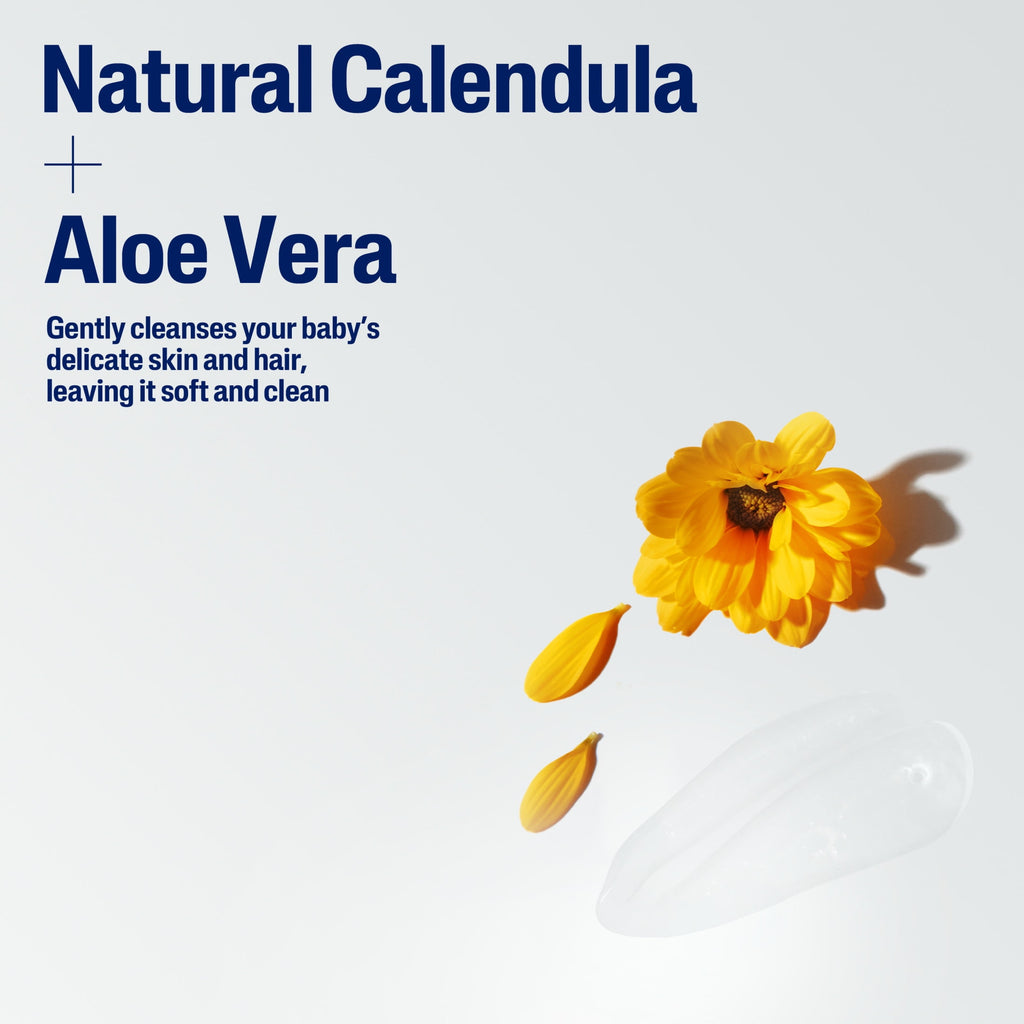 (2 pack) Cetaphil Baby Moisturizing Shampoo and Body Wash with Aloe Vera&nbsp;and Natural Calendula, 13.5 fl oz
