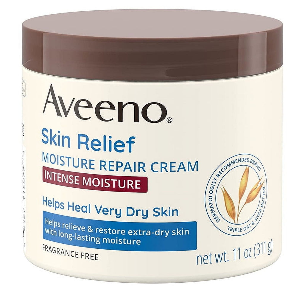 Aveeno Skin Relief Moisturizing Cream Extra-Dry Skin, 11 oz, 3 Pack