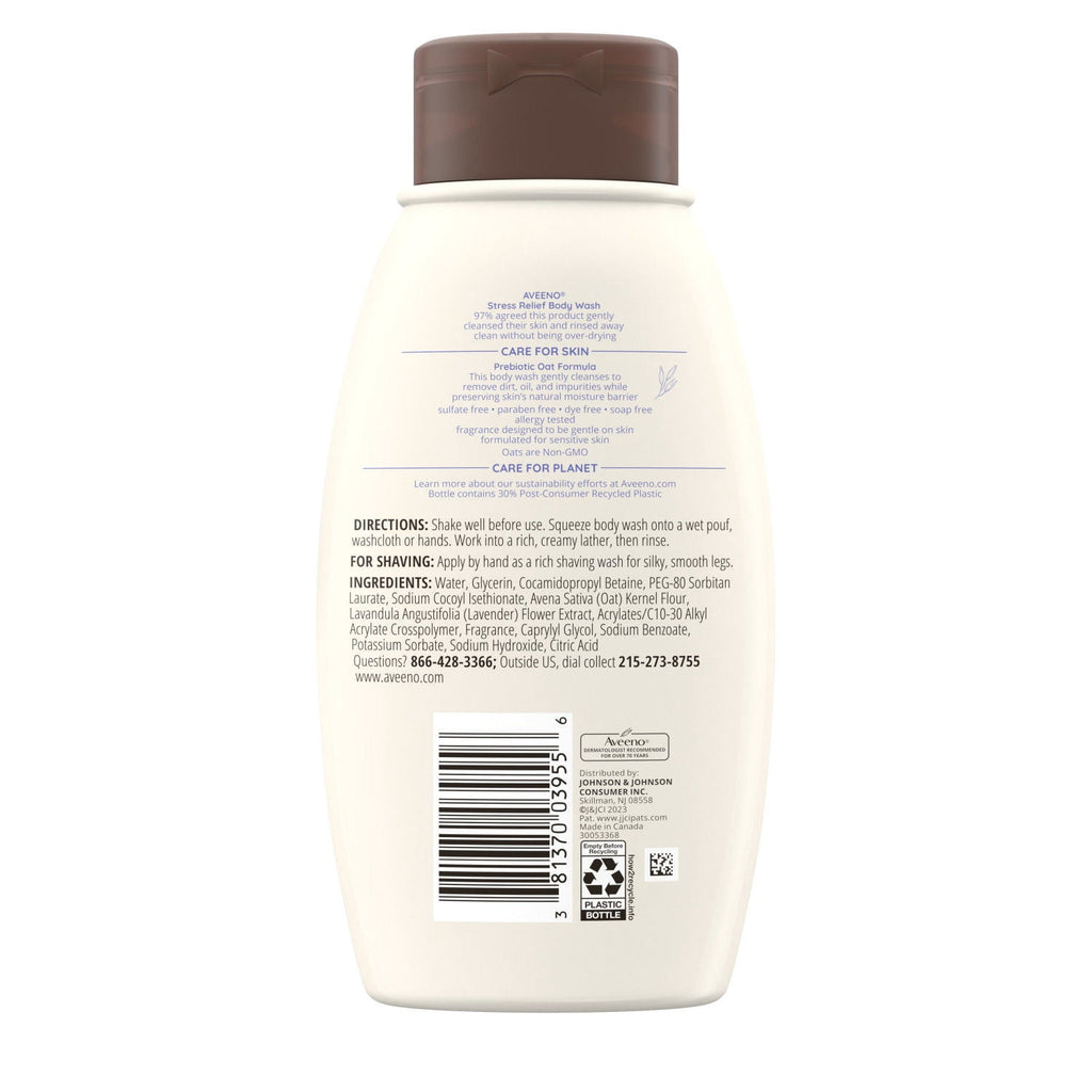 AVEENO Active Naturals Body Wash, Stress Relief 12 oz