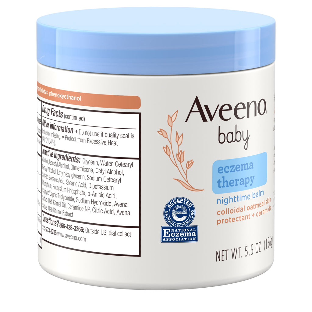 Aveeno Baby Eczema Therapy Nighttime Body Balm, Colloidal Oatmeal, 5.5 oz