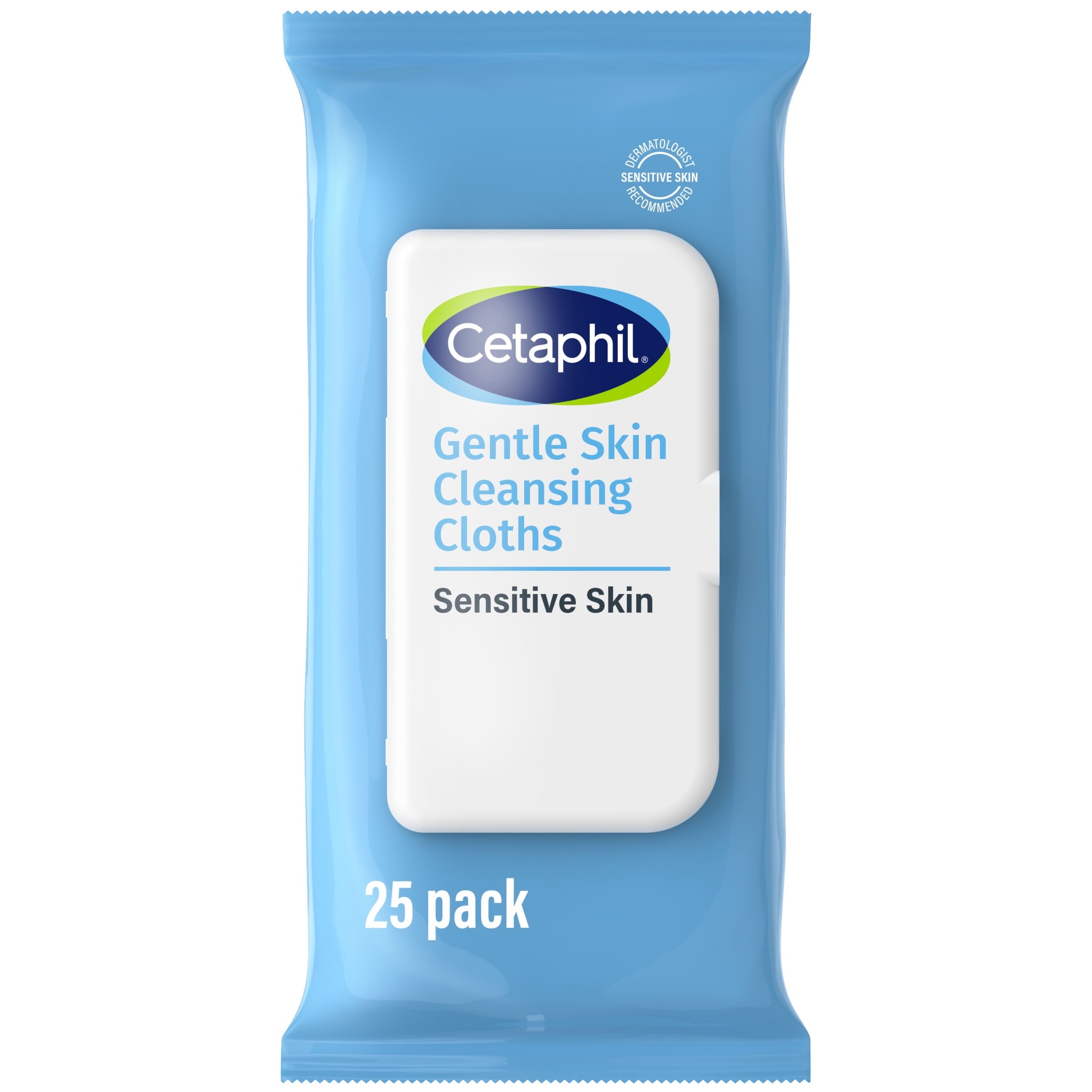 (3 pack) Cetaphil Gentle Skin Cleansing Cloths, 25 ct, Fragrance Free Face and Body Wipes