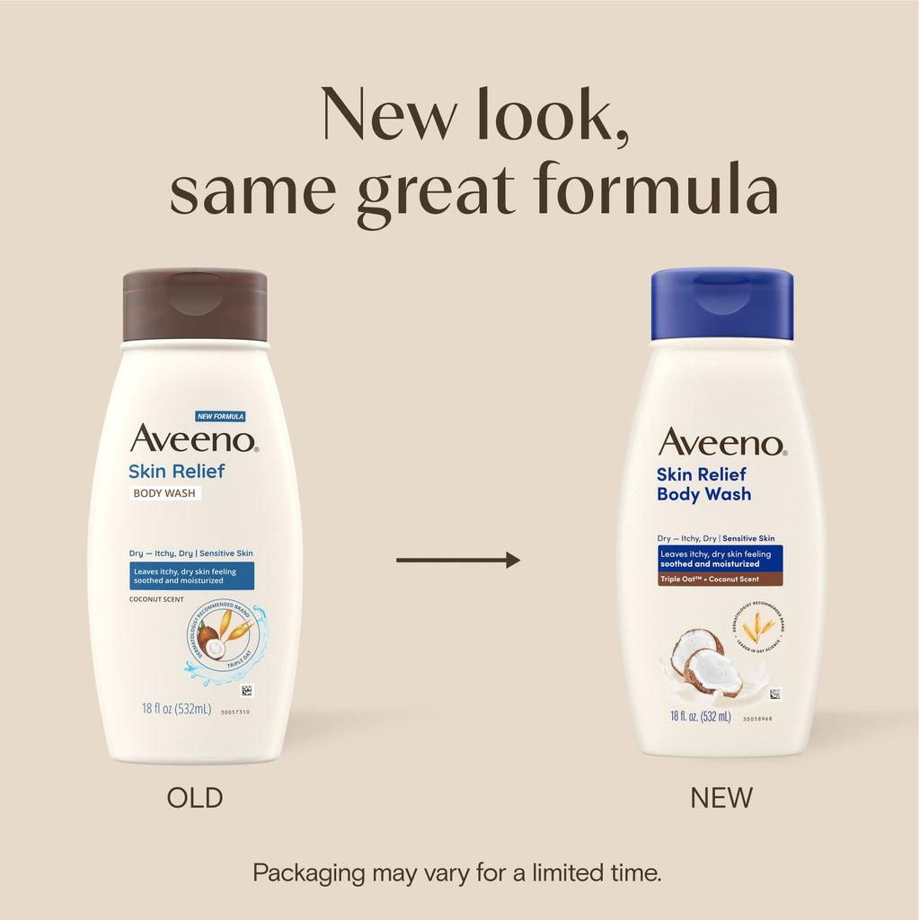 Aveeno Skin Relief Body Wash, Coconut Scent, 18 Fl oz
