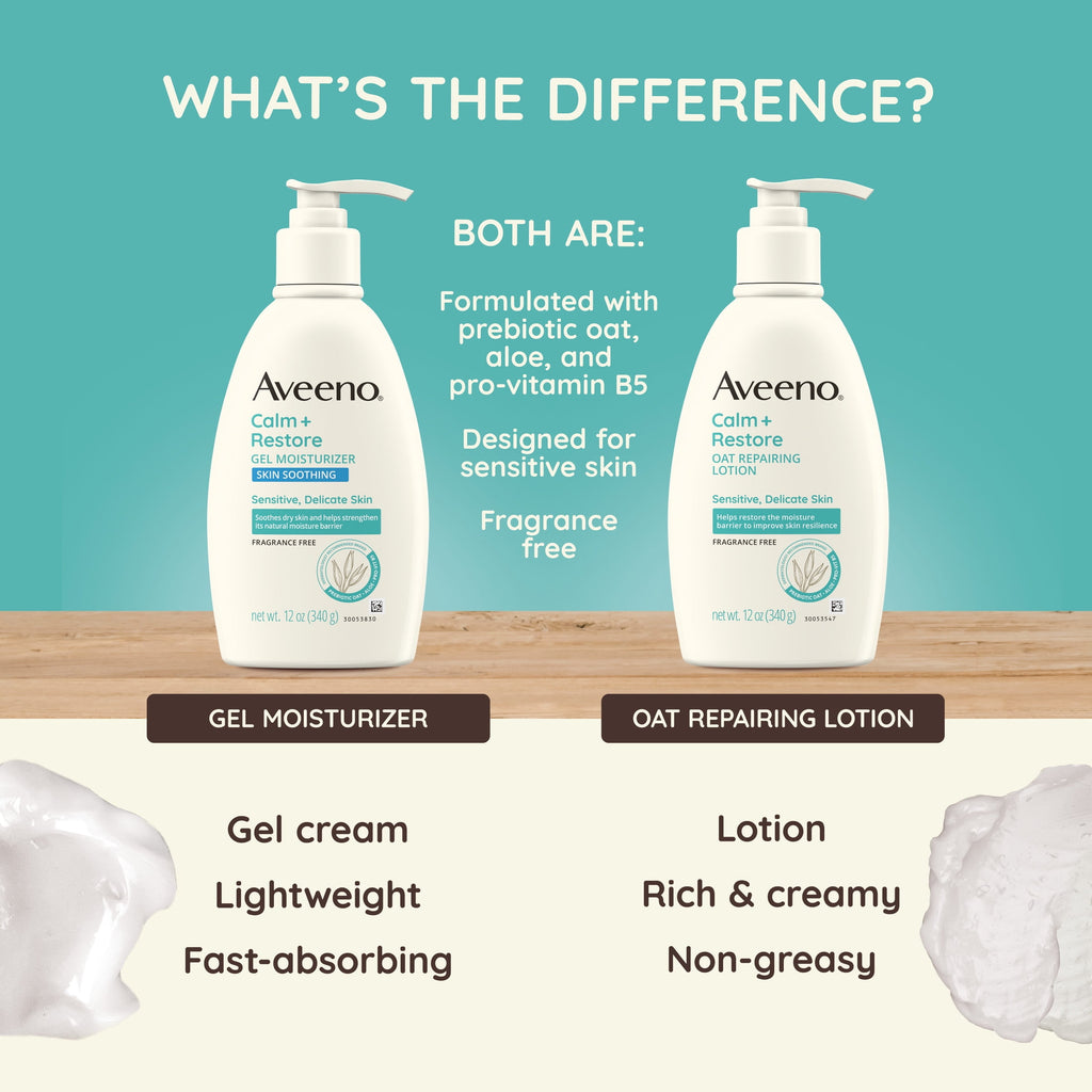 Aveeno Calm + Restore Daily Gel Body Moisturizer, 12 oz