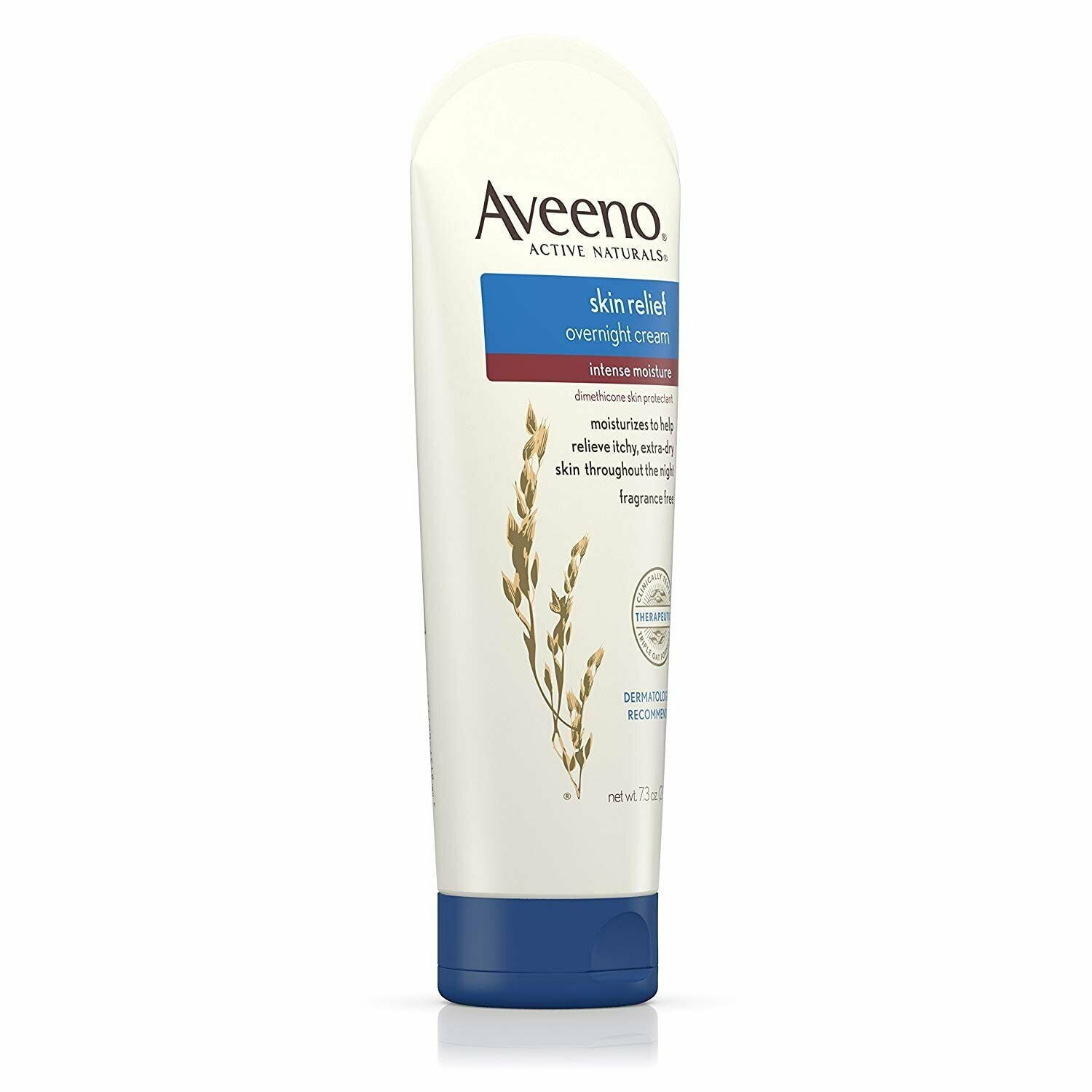 Aveeno Skin Relief Overnight Cream Intense Moistures Skin 7.3 oz, 2-Pack