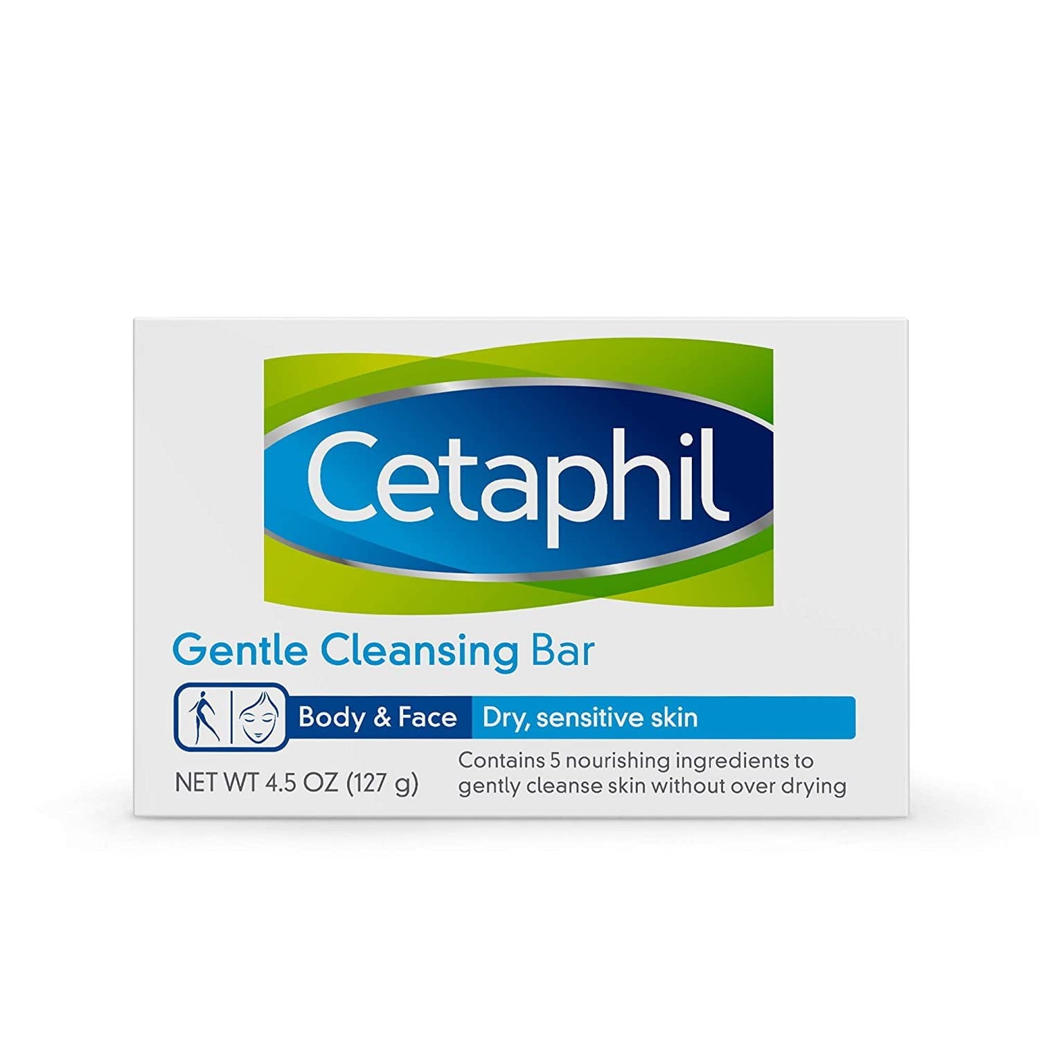 Cetaphil Gentle Cleansing Bar for Dry/Sensitive Skin 4.50 oz (Pack of 6)