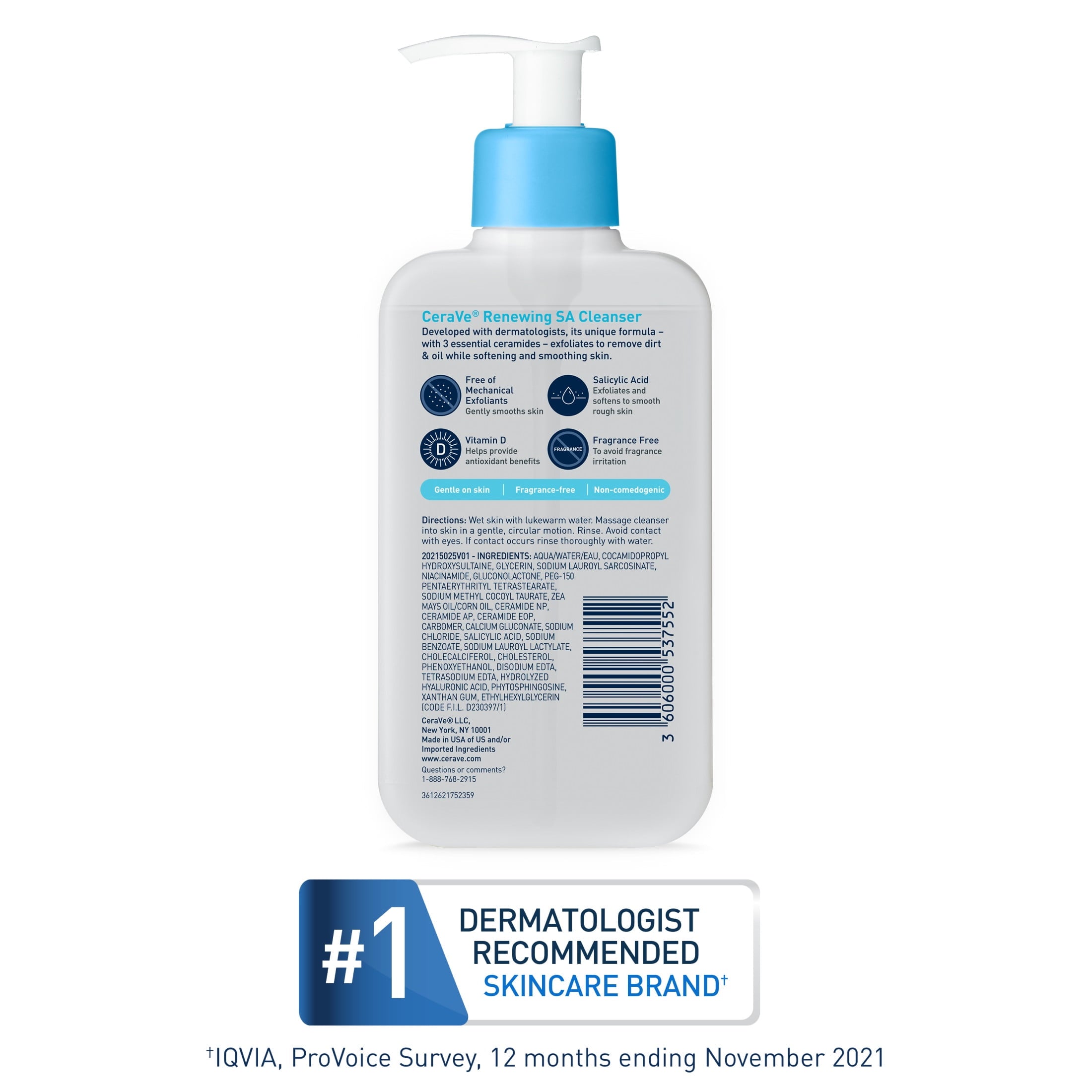 CeraVe Renewing SA Cleanser for Rough & Bumpy Skin, 8 fl oz