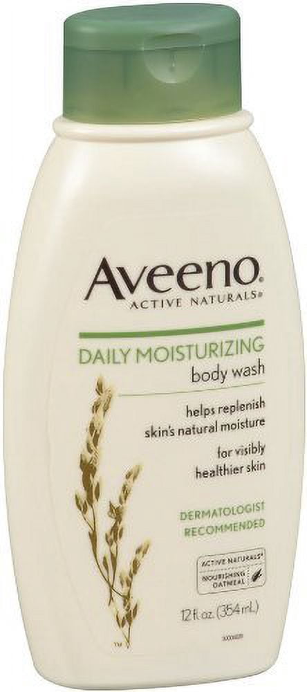 AVEENO Active Naturals Daily Moisturizing Body Wash 12 oz (Pack of 4)