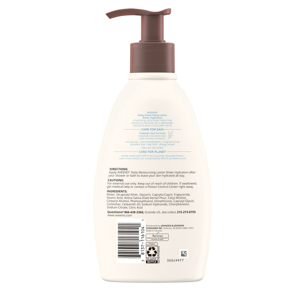 Aveeno Sheer Hydration Daily Moisturizing Lotion, 12 oz