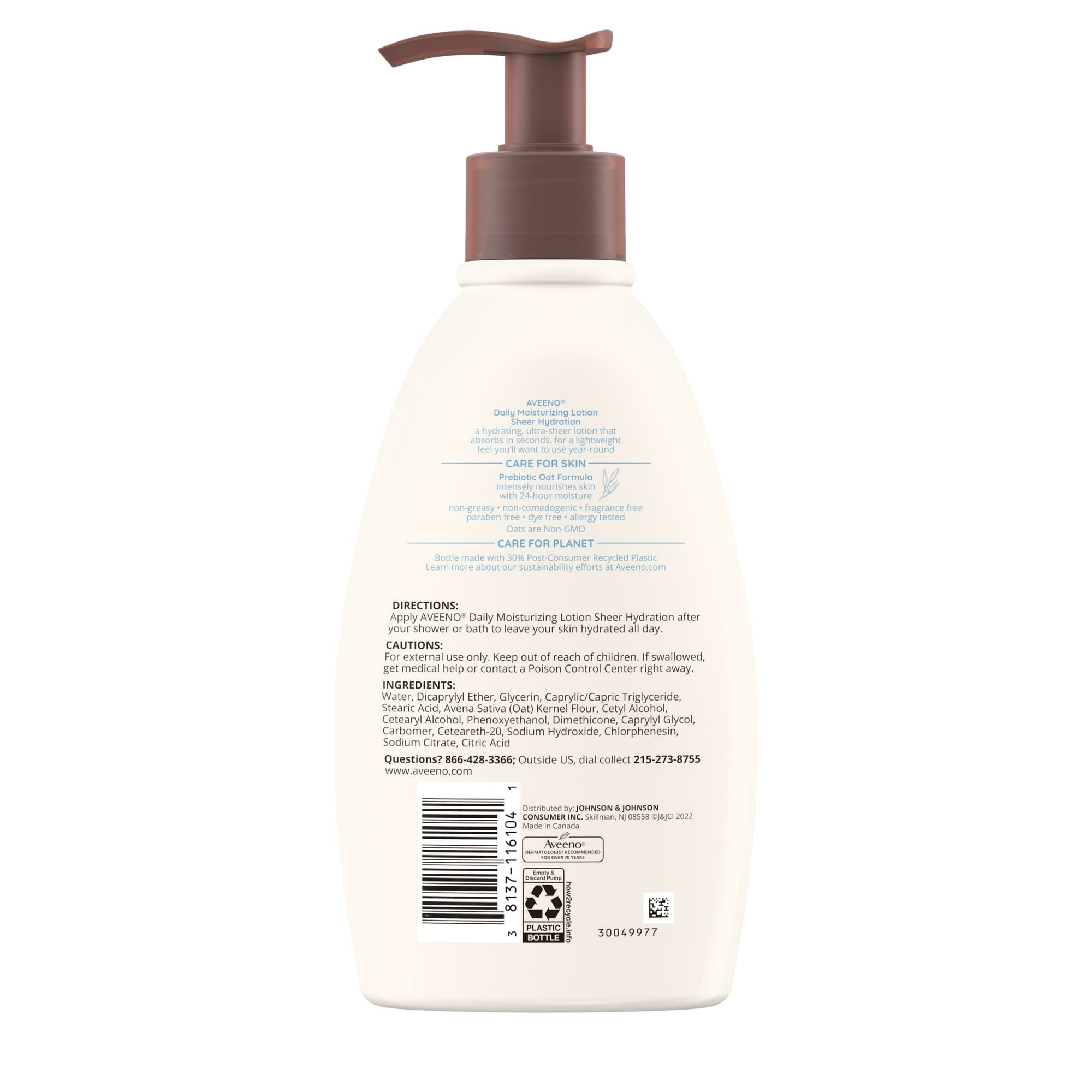 Aveeno Sheer Hydration Daily Moisturizing Lotion, 12 oz