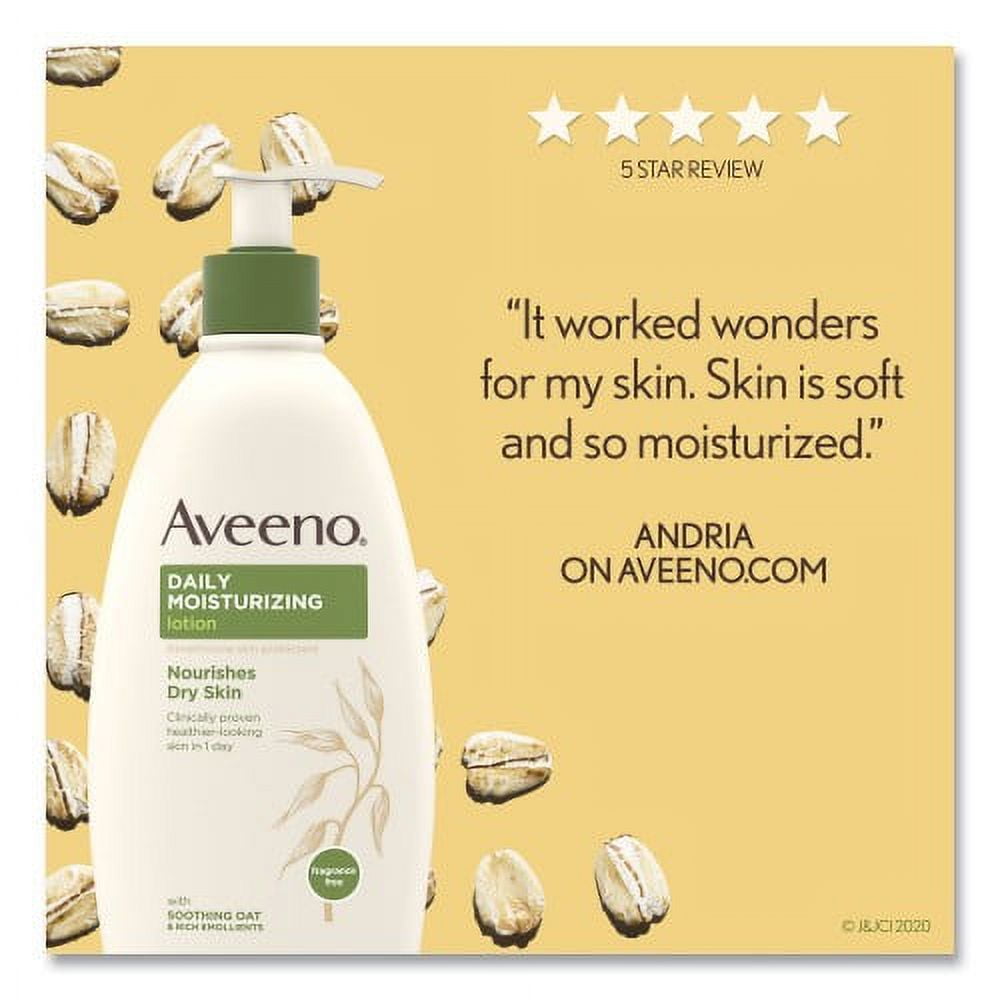 New Aveeno Active Naturals Daily Moisturizing Lotion, 12 oz Pump Bottle,Each