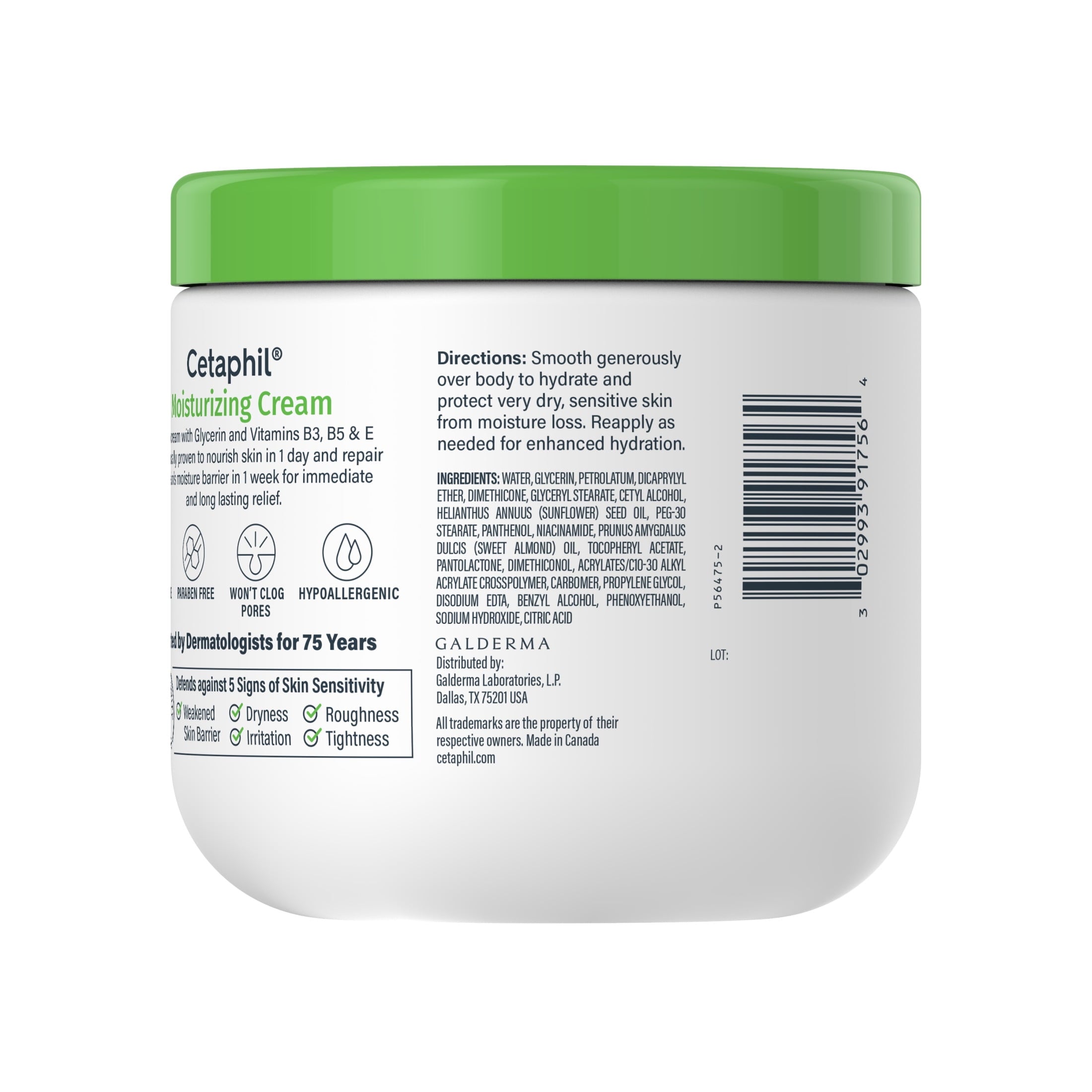 Cetaphil Moisturizing Cream for Very Dry to Dry Skin, Unscented, 16 fl oz
